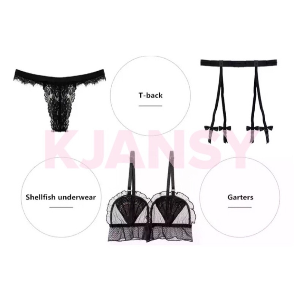 3PC Mermaid Lingerie Set - Picture 5 of 7